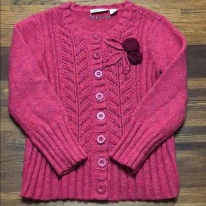 DKNY Jeans Pink Knit Cardigan w/Flower